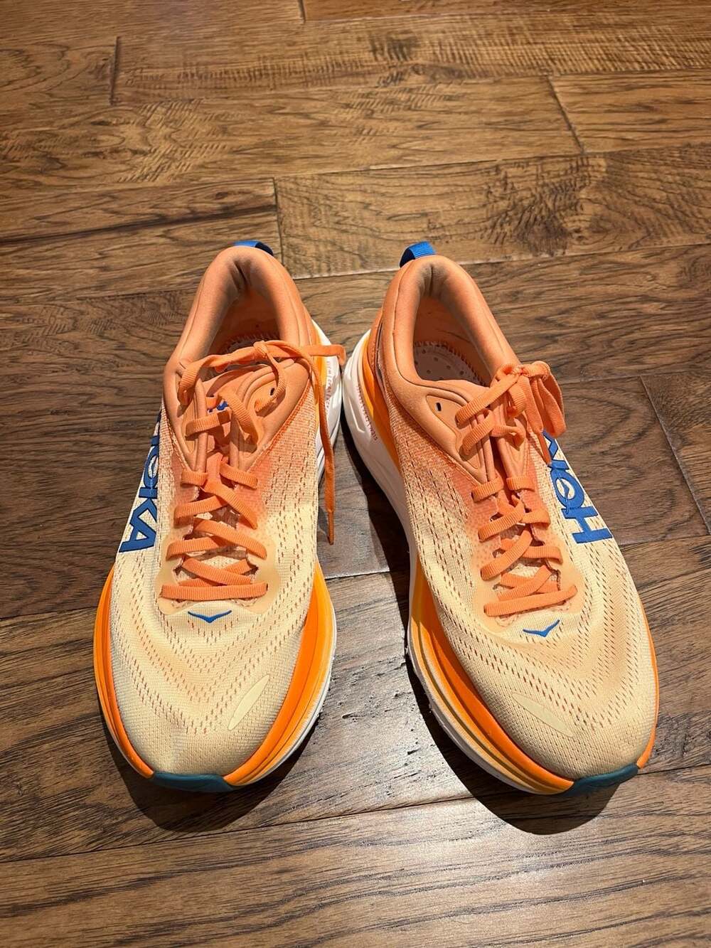 HOKA Men's Bondi 8 Running Shoes Impala Mock Orange Size 10